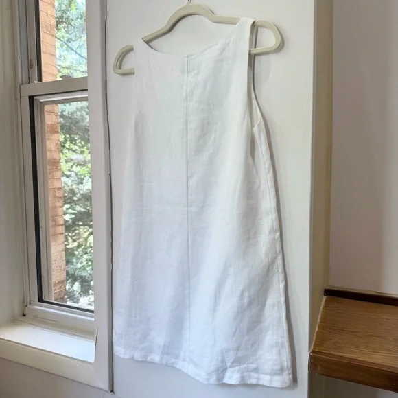 NWT Reformation Hamley Linen Mini Dress White 2 - Picture 14 of 16